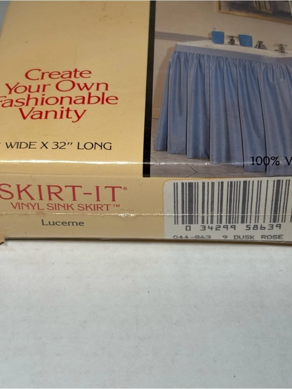 NEW NOS Vintage Excell Skirt-It Dusty Rose Pink Sink Skirt Retro Grannycore
